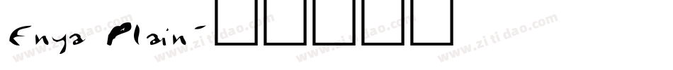 Enya Plain字体转换
